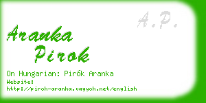 aranka pirok business card